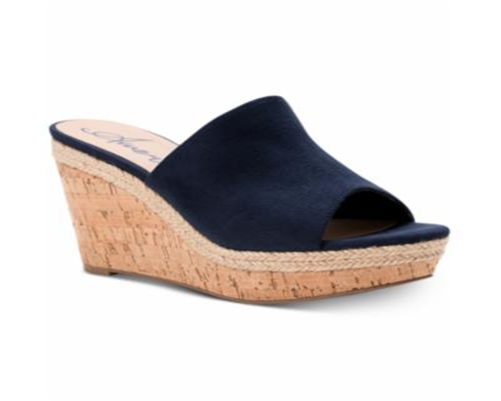 American Rag Women's Shira Peep Toe Special Occasion Platform Sandals Blue Size 7.5 M