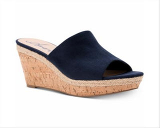 American Rag Women's Shira Peep Toe Special Occasion Platform Sandals Blue Size 7.5 M