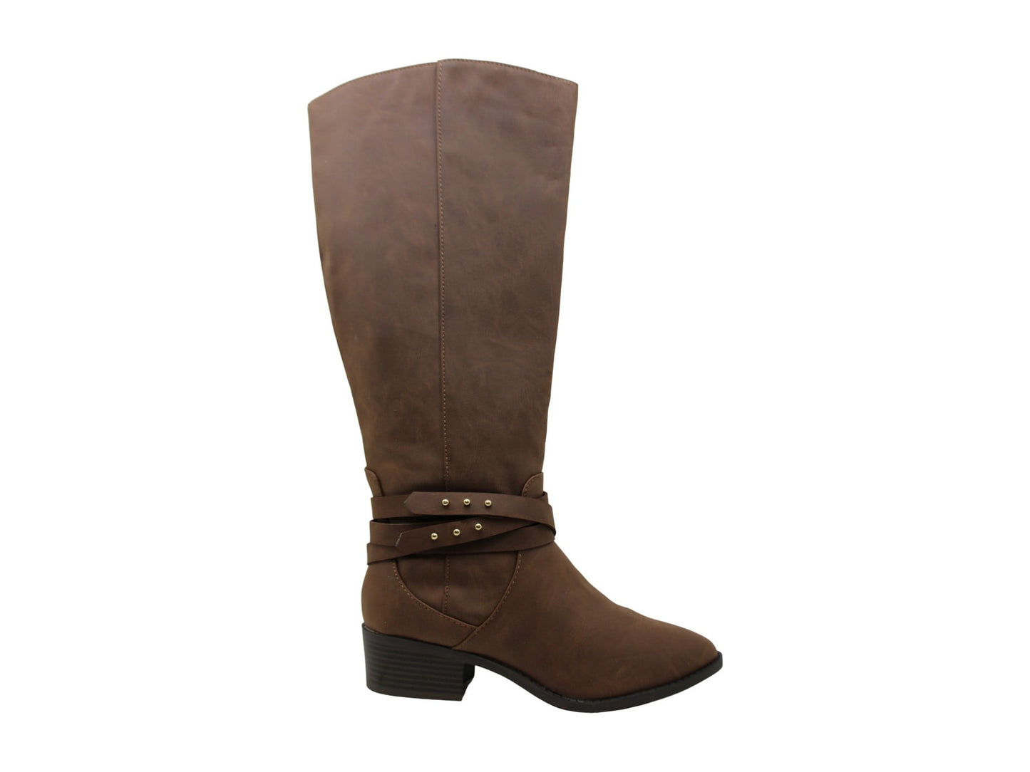 Material Girl Women's Damien Closed Toe Knee High Fashion Boots Brown Size 9.5