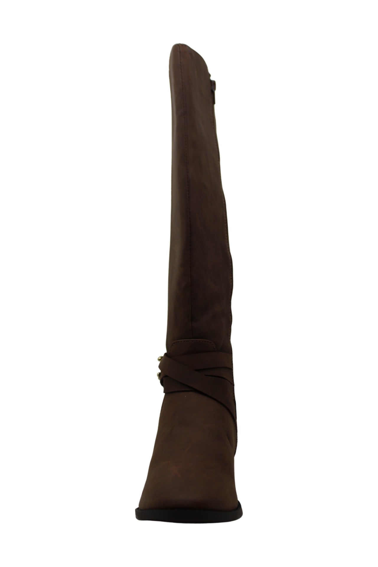 Material Girl Women's Damien Closed Toe Knee High Fashion Boots Brown Size 9.5