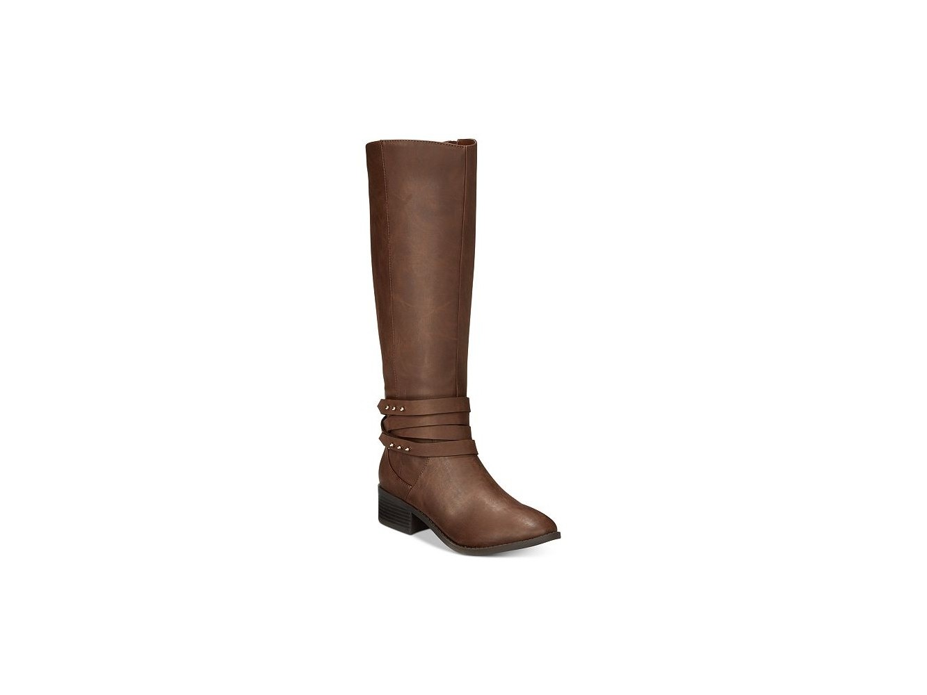 Material Girl Women's Damien Closed Toe Knee High Fashion Boots Brown Size 9.5