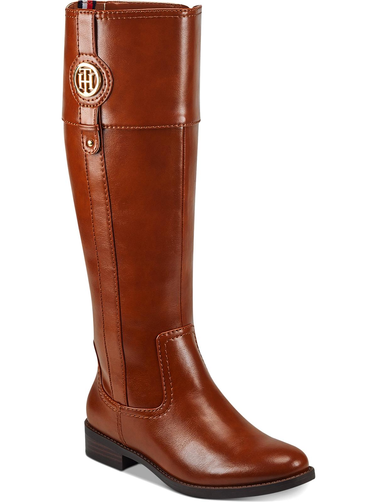 Tommy Hilfiger Women's Imina Faux Leather Riding Boots Brown Size 6 M