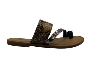 Rock & Candy Women's Billyne Fabric Open Toe Casual Slide Sandals Black Size 7.5 M