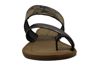 Rock & Candy Women's Billyne Fabric Open Toe Casual Slide Sandals Black Size 7.5 M