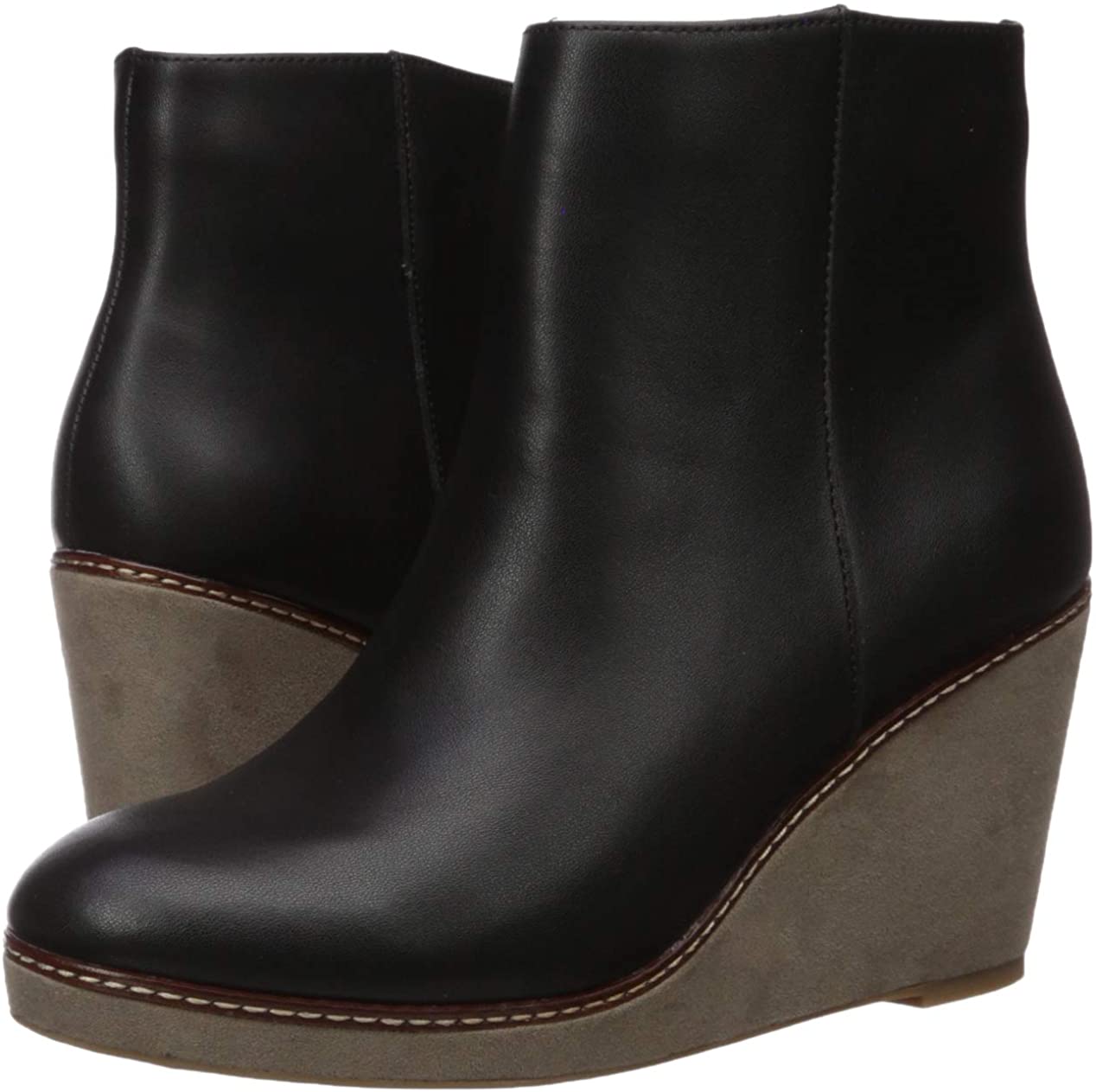 Kensie Women's Hatley Wedge Booties Black Size 7