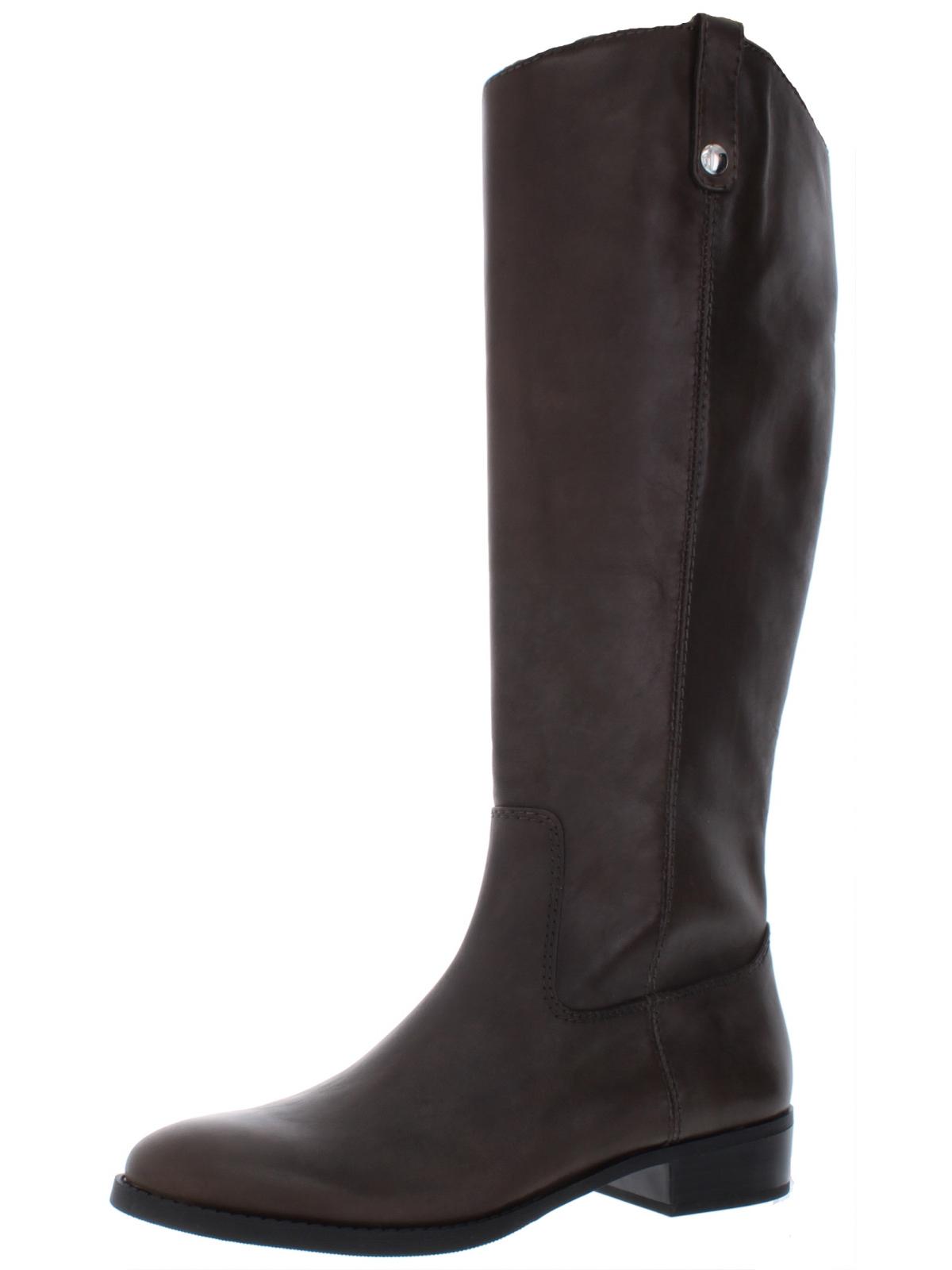 INC International Concepts Women's Fawne Leather Knee High Riding Boots Brown Size 7 M