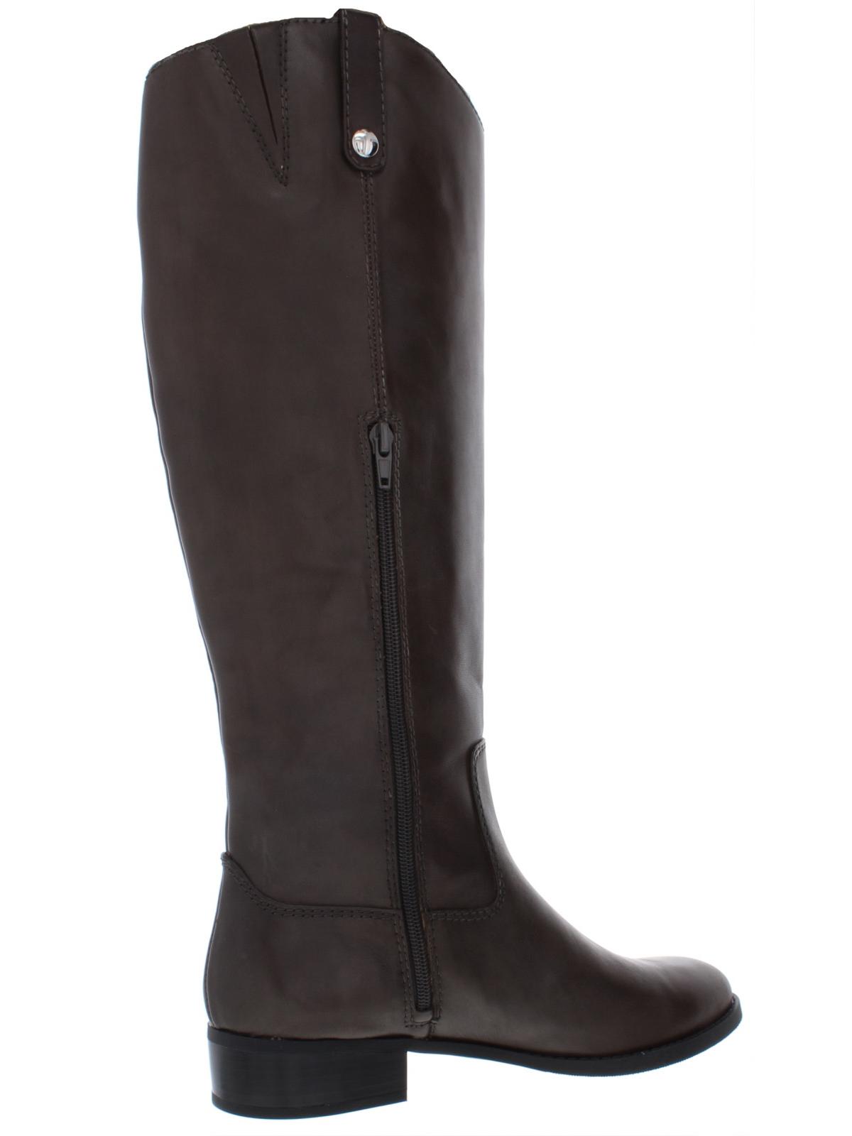 INC International Concepts Women's Fawne Leather Knee High Riding Boots Brown Size 7 M
