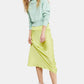 Free People Women's Normani Bias Skirt Green Size 10