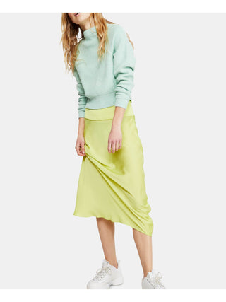 Free People Women's Normani Bias Skirt Green Size 10