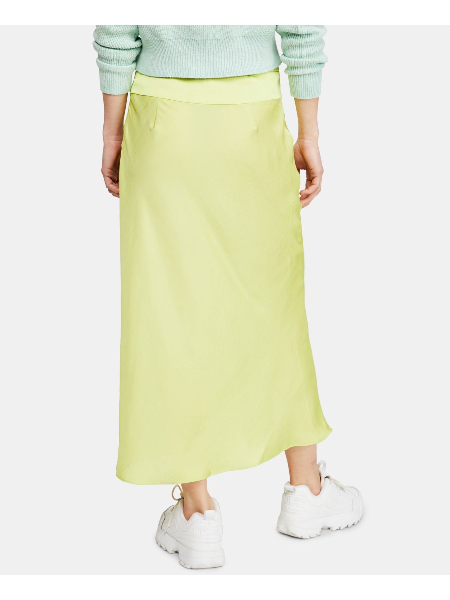 Free People Women's Normani Bias Skirt Green Size 10