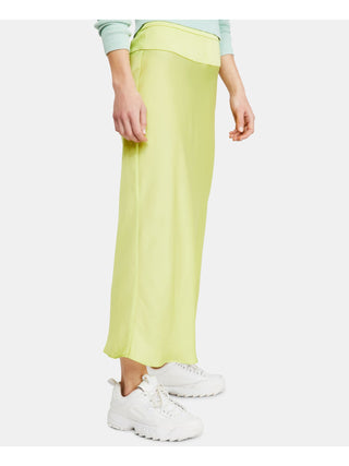 Free People Women's Normani Bias Skirt Green Size 10