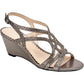Charter Club Womens Kelsah Metallic Embellished Wedges Silver Size 5.5 M