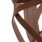 Xoxo Women's  Padded Strappy Eden Round Toe Block Heel Zip-up Dress Sandals  Brown Size 8.5