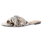INC International Concepts Women's Gargip Open Toe Casual Slide Sandals Black-Pink Snake  Size 5 M