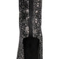 Material Girl Women's Mbaybe Embellished Slip on Sock Boot Black Size 8 M