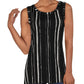 Alfani Women's Printed Sleeveless Scoop Neck Tank Top  Black Size XL