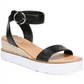Bar III Women's Dessi Two Piece Flatform Wedge Sandals Black Size -5.5 M