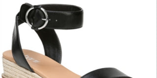 Bar III Women's Dessi Two Piece Flatform Wedge Sandals Black Size -5.5 M