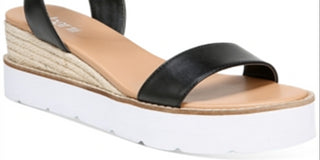 Bar III Women's Dessi Two Piece Flatform Wedge Sandals Black Size -5.5 M