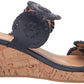 Jack Rogers Women's Lauren Mid Wedge Midnight/Midnight Size 6.5 M