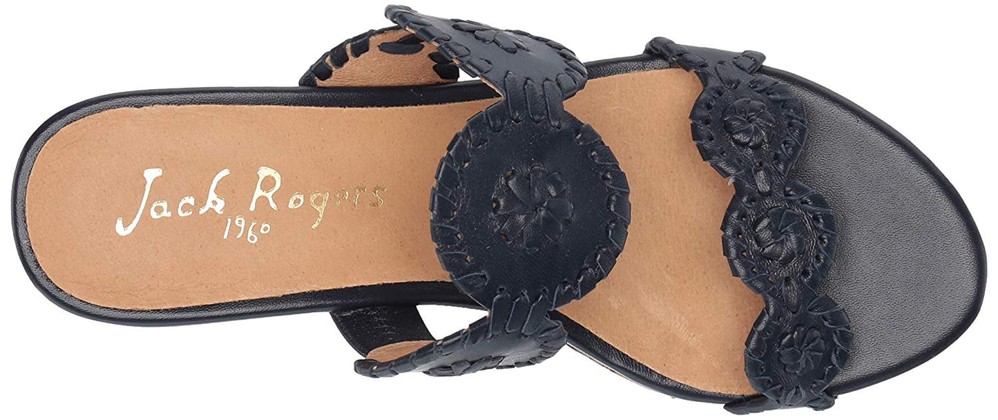 Jack Rogers Women's Lauren Mid Wedge Midnight/Midnight Size 6.5 M