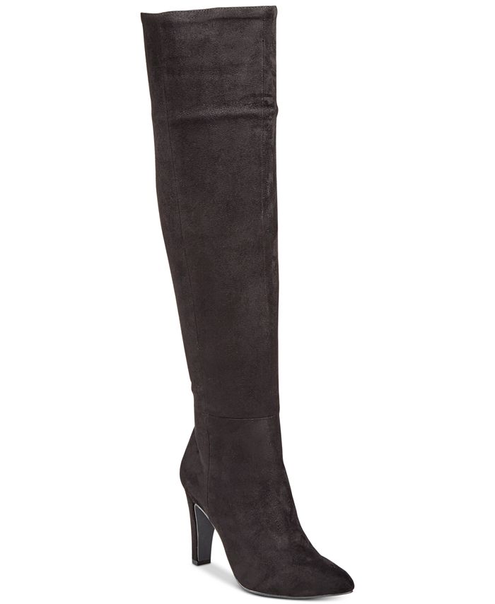 Material Girl Women's Candice Over the Knee Boots Black Size 6.5 M