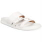 Aqua College Women's Sloan Leather Open Toe Casual Slide White Size 8.5 M