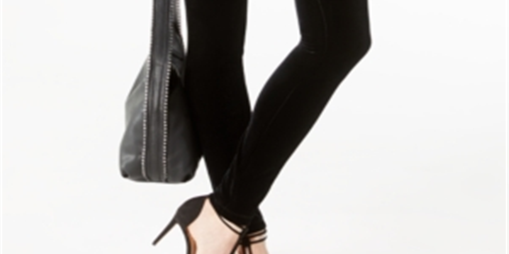 INC Women's Petite Velvet Skinny Pants  Black Size 0 P