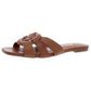 INC International Concepts Women's Gargi Knot Front Slide Sandals Brown Size 8 M