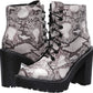 Madden Girl Women's Archiee Fashion Boot  Gray Snake Size 9 M