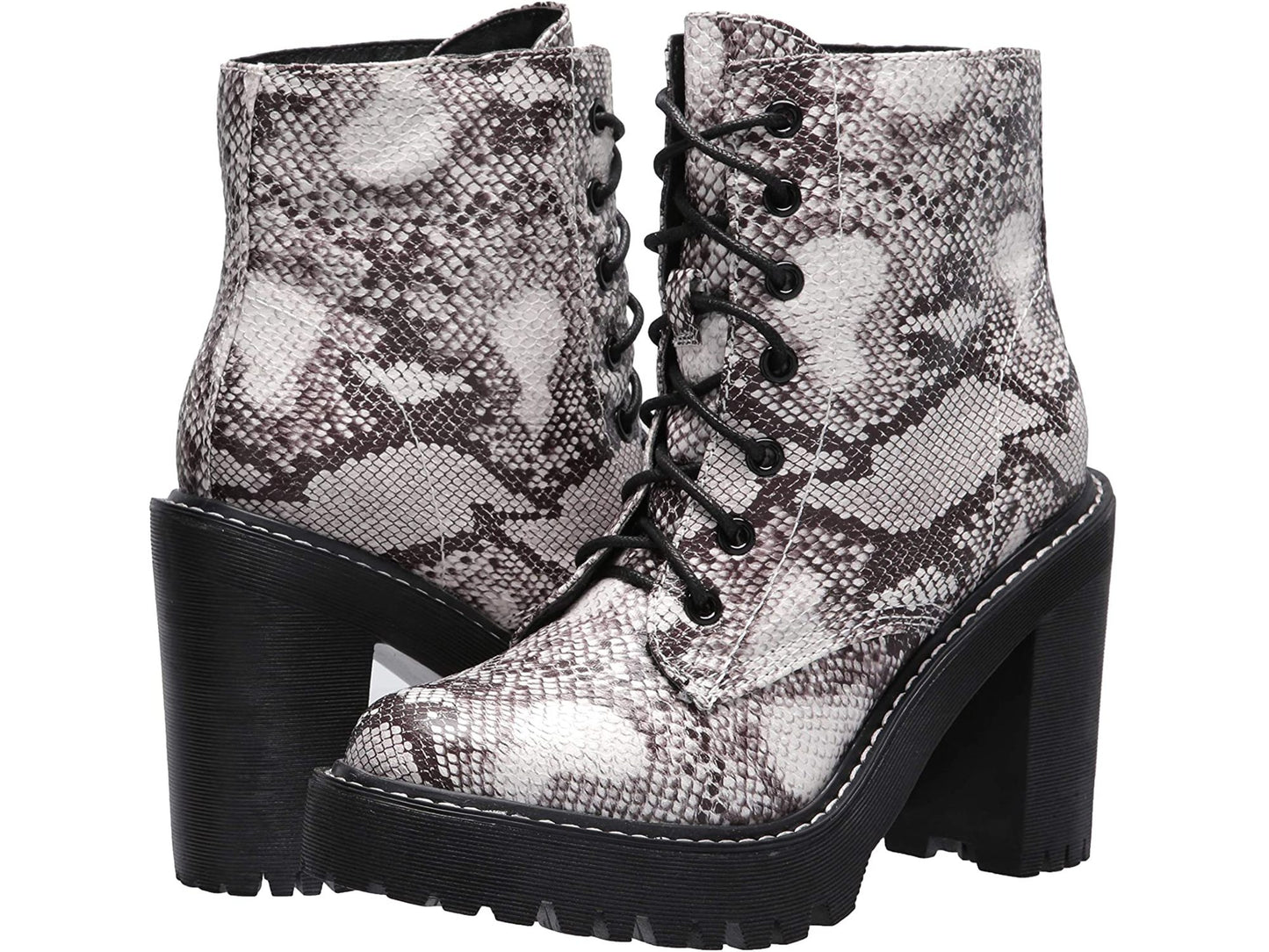 Madden Girl Women's Archiee Fashion Boot  Gray Snake Size 9 M