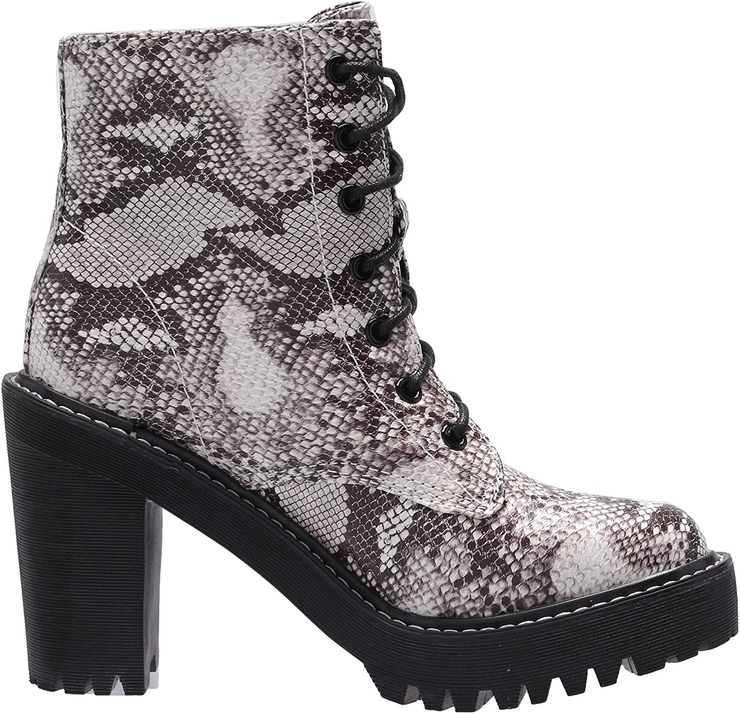 Madden Girl Women's Archiee Fashion Boot  Gray Snake Size 9 M