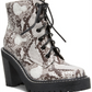 Madden Girl Women's Archiee Fashion Boot  Gray Snake Size 9 M