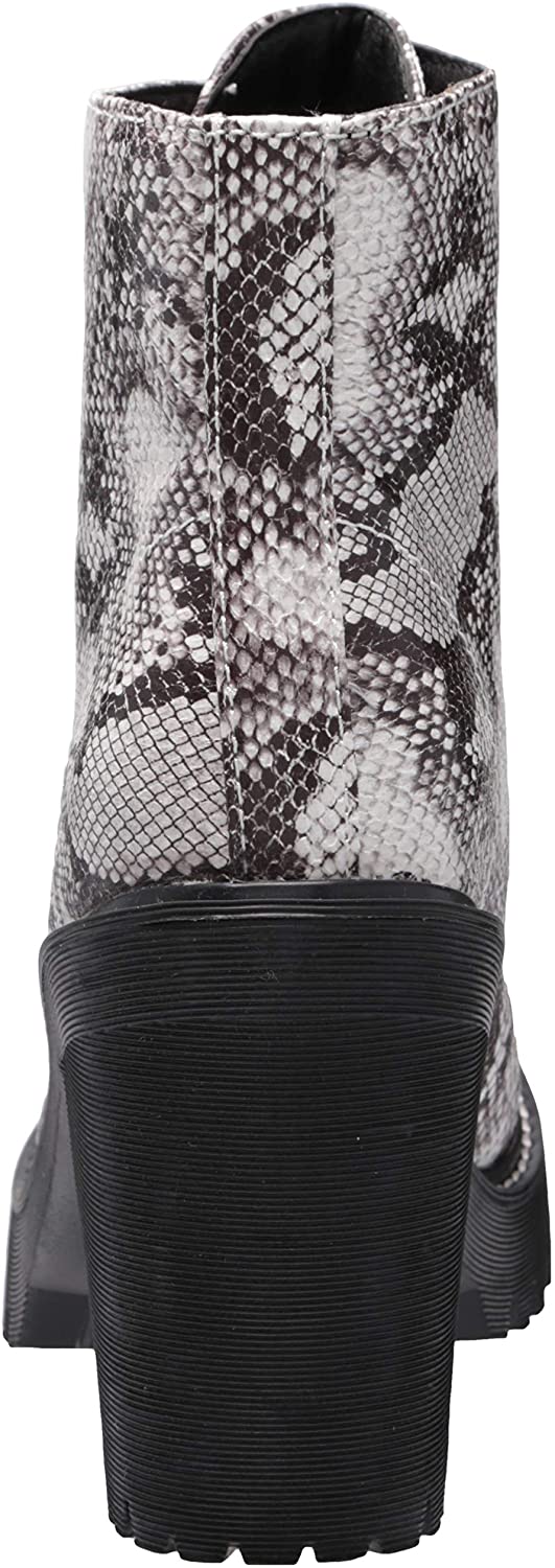 Madden Girl Women's Archiee Fashion Boot  Gray Snake Size 9 M