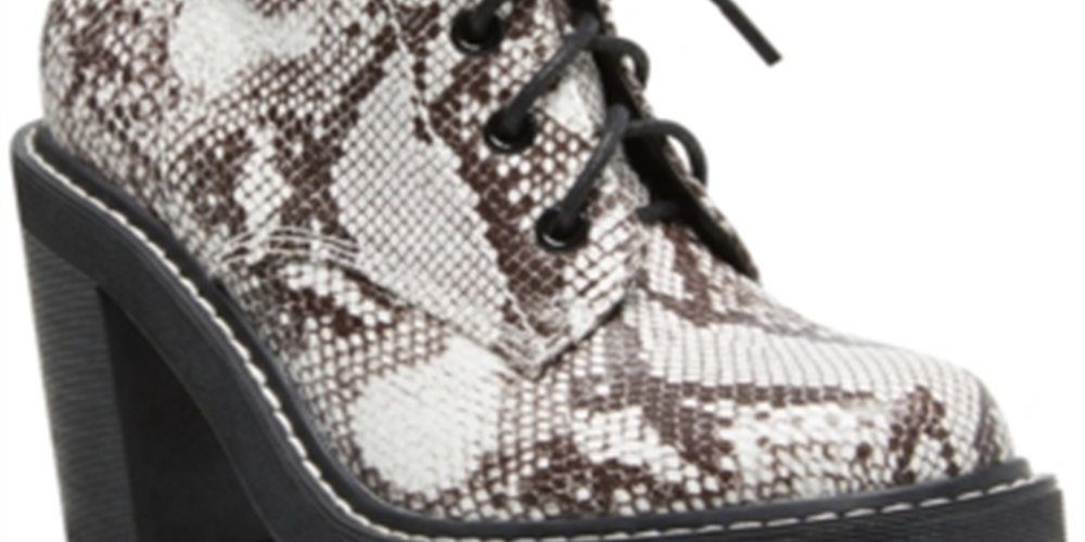 Madden Girl Women's Archiee Fashion Boot  Gray Snake Size 9 M