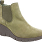 White Mountain Women's Percy Wedge Chelsea Boot Green Size 11 M