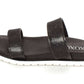 XOXO Women's Rio Open Toe Casual Slide Sandals Black Size 7.5