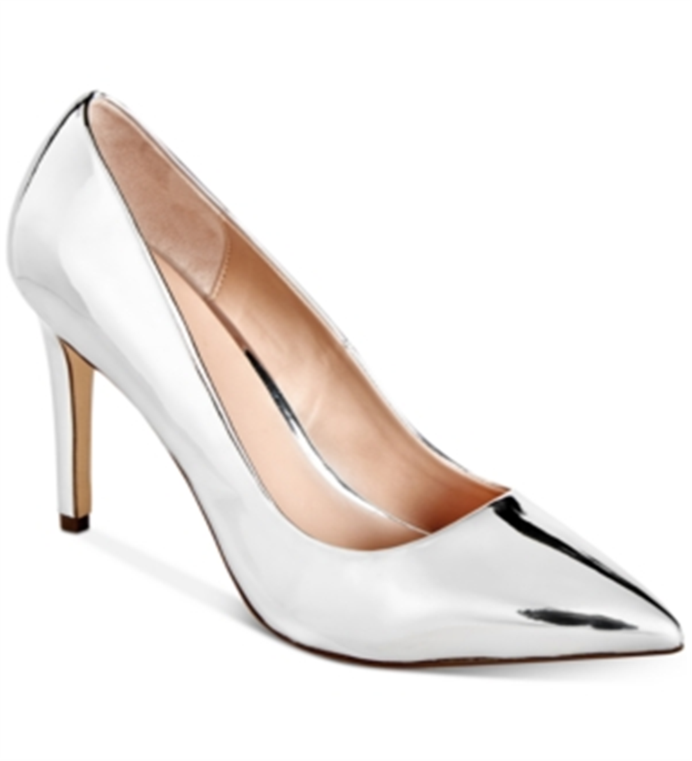 Call It Spring Womens Agrirewiel Fabric Pointed Toe Classic Pumps Silver Size 7 B