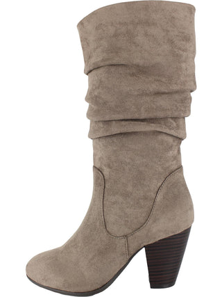 Esprit Women's Oliana Faux Leather Slouchy Mid Calf Boots Brown Size 11