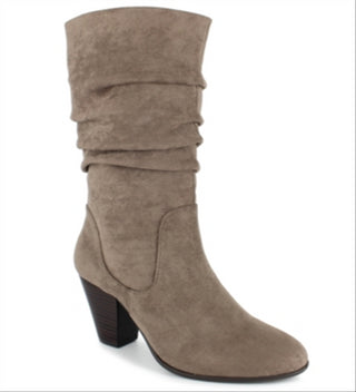 Esprit Women's Oliana Faux Leather Slouchy Mid Calf Boots Brown Size 11