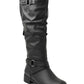 XOXO Women's Maxfield Wide F Tall Riding Boots Black Size 5.5