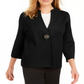JM Collection Women's Holiday Party Brooch Cardigan Deep Black Size Small