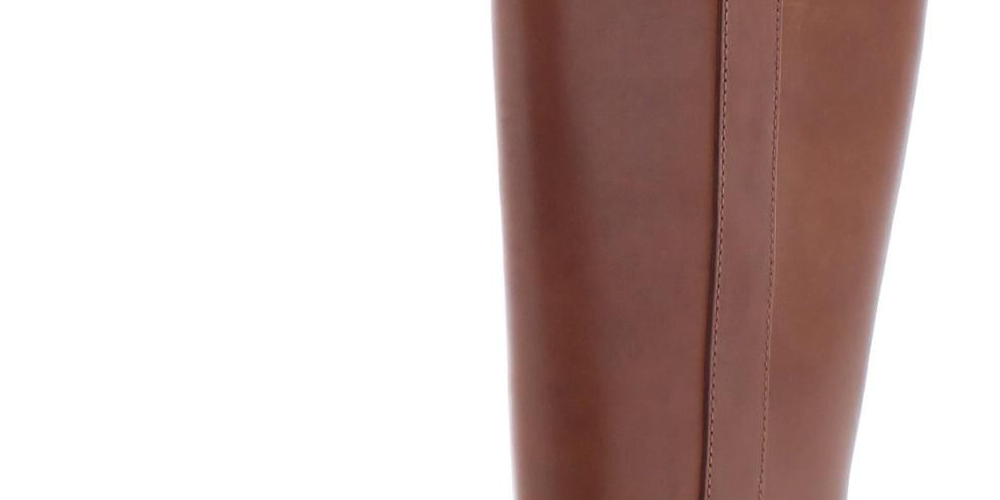 Ralph Lauren Women's Bernadine Leather Tall Riding Boots Brown Size 8.5 B
