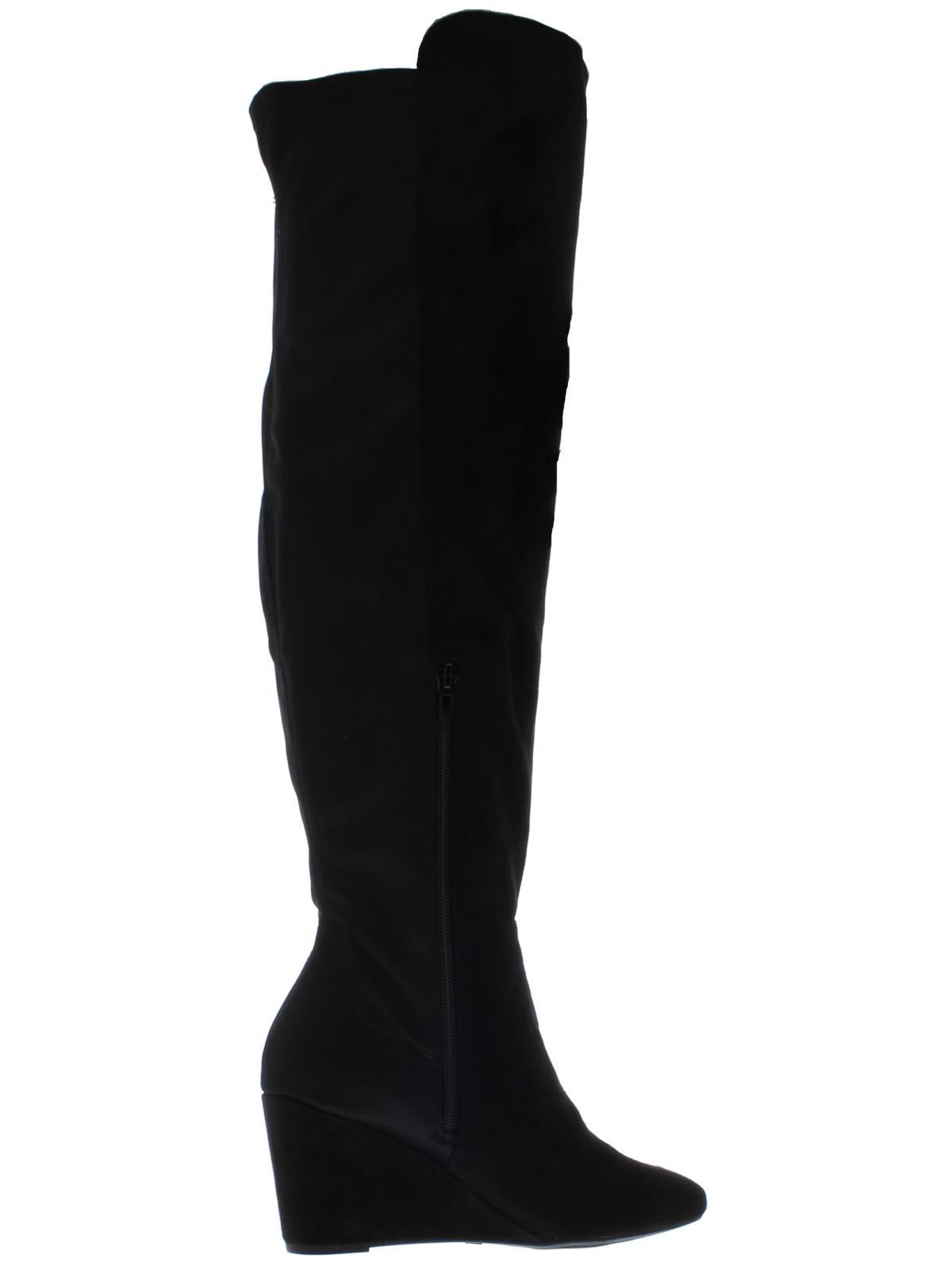 Zigi Soho Women's HEIDE Faux Suede Knee-High Boots Black Size 8.5 M