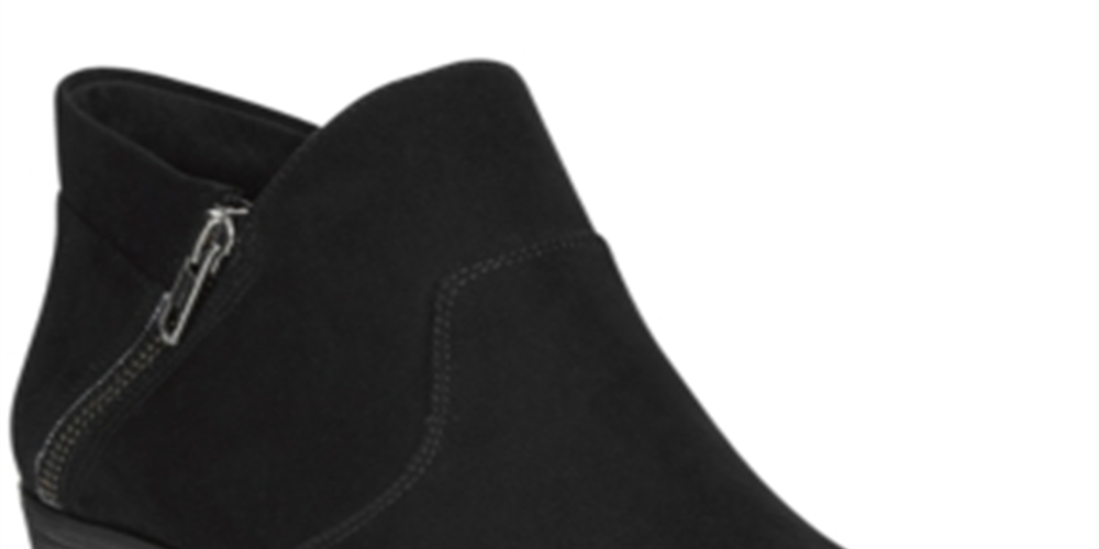 American Rag Women's Padded Abby Round Toe Block Heel Booties Black Size 7.5 M