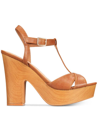 American Rag Women's Jamie1 Peep Toe Special Occasion Ankle Strap Sandals Brown Size 8 M