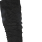 White Mountain Women's Cushioned Ruched Trunell Almond Toe Stacked Heel Zip up Heeled Boots Black Size 7.5 M