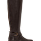 INC International Concepts Women's Fadoral Leather Round Toe Knee High Fashion Boots Brown Size 9