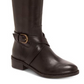 INC International Concepts Women's Fadoral Leather Round Toe Knee High Fashion Boots Brown Size 9