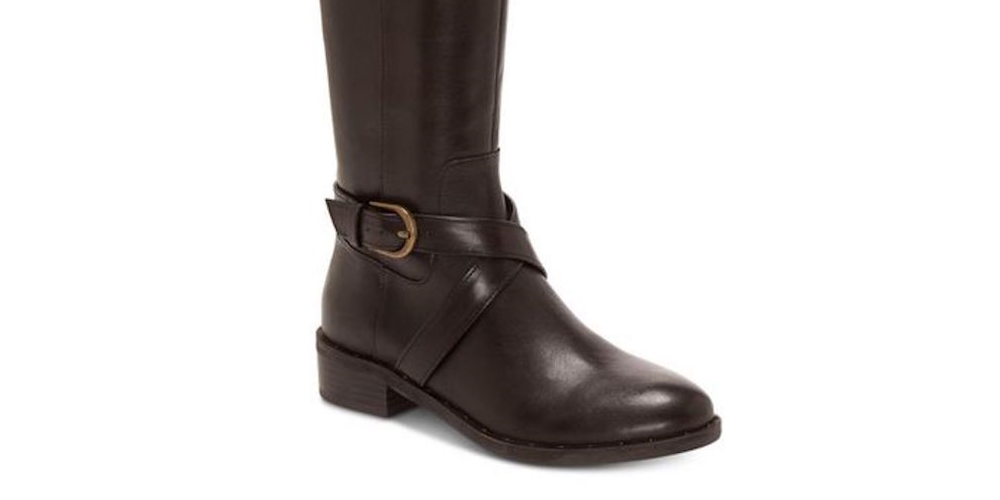 INC International Concepts Women's Fadoral Leather Round Toe Knee High Fashion Boots Brown Size 9